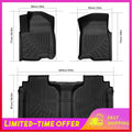 3Pcs Set Car Floor Mats for Sierra Silverado 1500 2019-2024 All Weather Automotive Floor Mats Waterproof Heavy Accessories