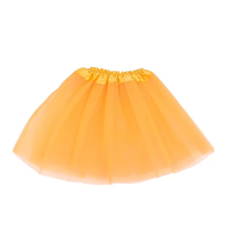 Girl Elastic Ballet Dancewear Tutus Mini Skirt For Birthday Party Dance 3 Layer Tulle Tutu Skirt for Kids Princess 2-8Y Girls