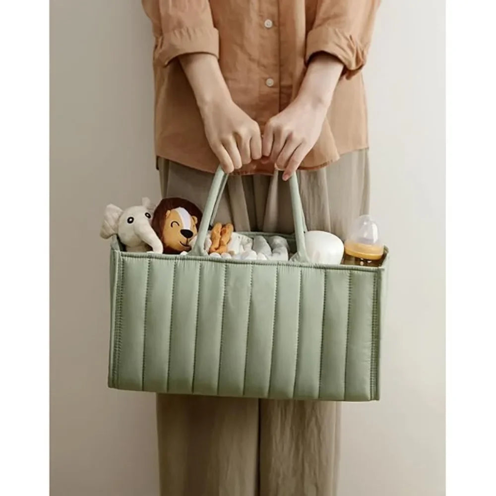 Baby Diaper Caddy Basket Baby Diaper Caddy Organizer Storage Basket for Newborn Baby Shower List and Baby Must Haves Essentials
