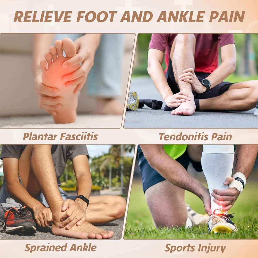 1PCS/2PCS Copper Ankle Brace Compression Sleeve for Women Men,Foot Arch Support Sock for Pain Relief,Plantar Fasciitis,Sports