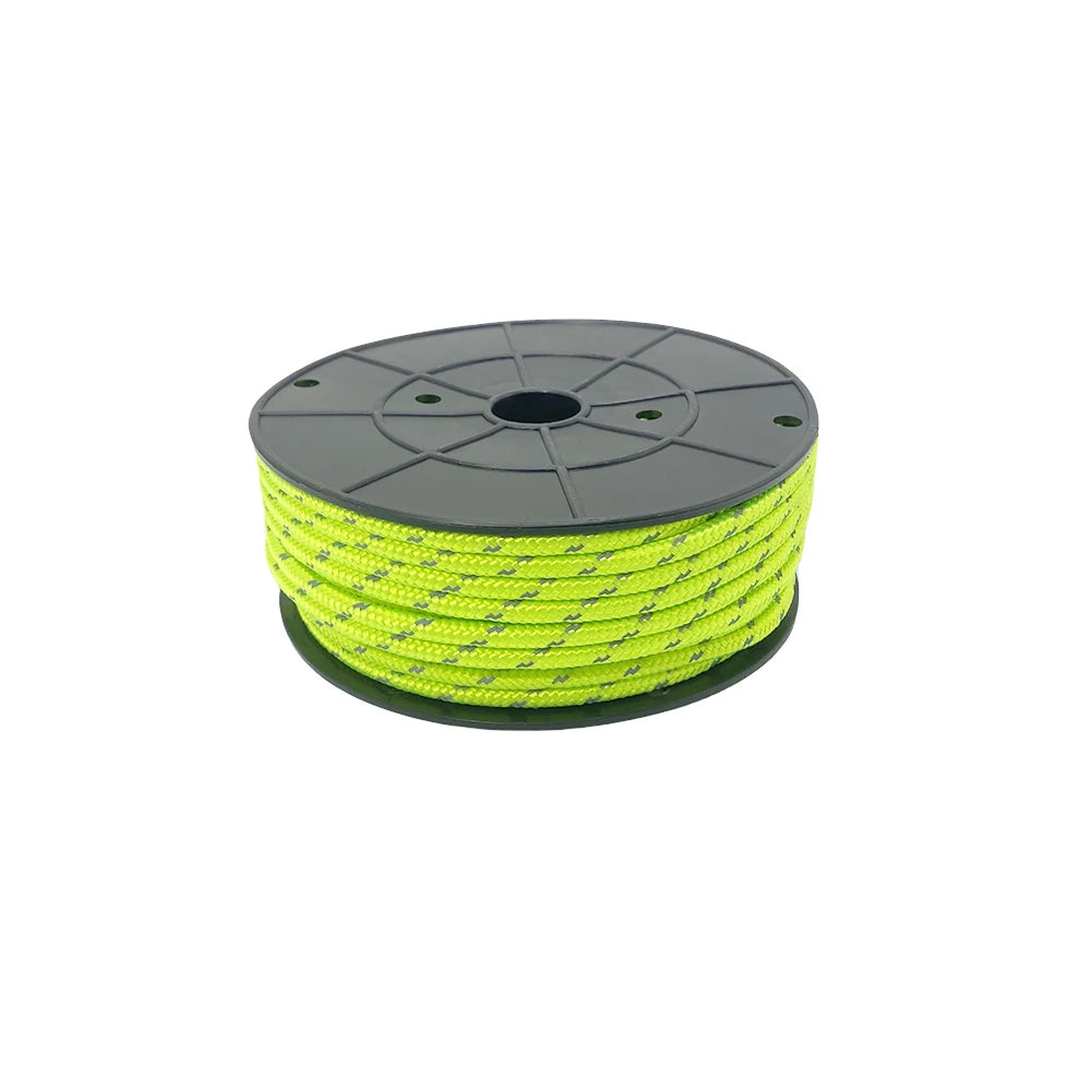 30M Reflective Paracord 6mm Parachute Cord Outdoor Camping Survival Rope Durable Umbrella Tent Lanyard Strap Clothesline Rope