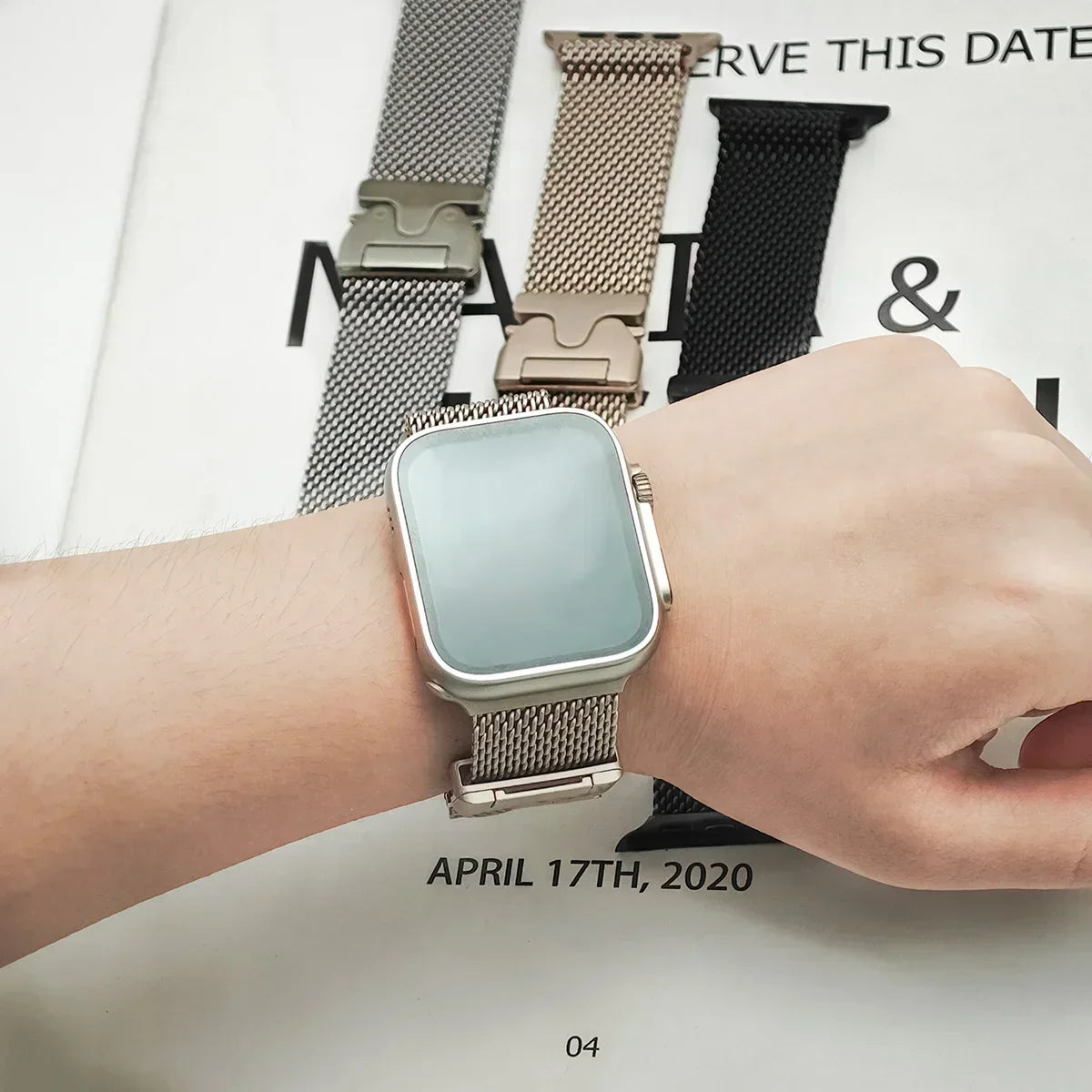 Milanese Strap for Apple Watch Band Ultra 2 49mm 46mm 42mm 44mm 45mm 41mm 40mm Loop Bracelet for Iwatch Series 10 9 7 8 5 6 SE 5