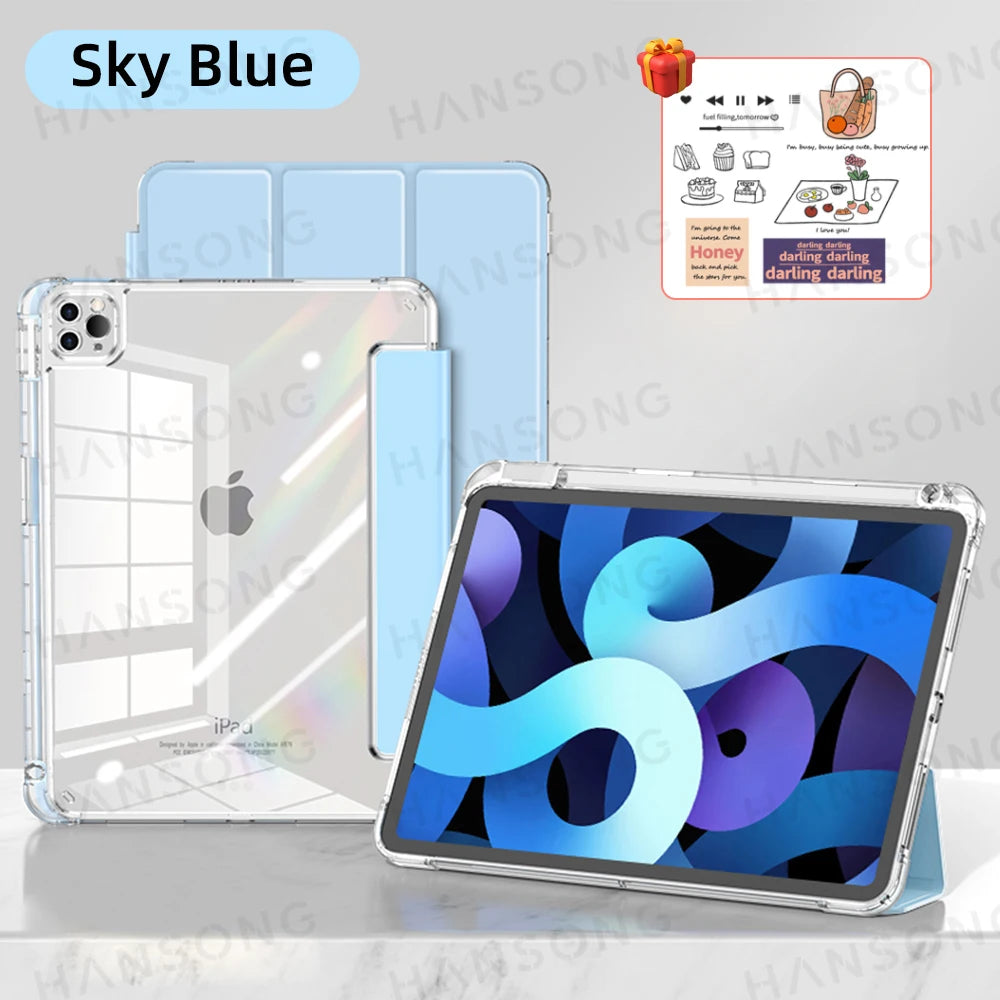 For iPad A16 11th Case For Air 11 M3 M4 Air 13 M4 10th Gen 10.9 7 8 9th 10.2 Air4 5 Pro 11 12.9 13 M4 M5 5 6th 9.7 Mini6 7 Cover