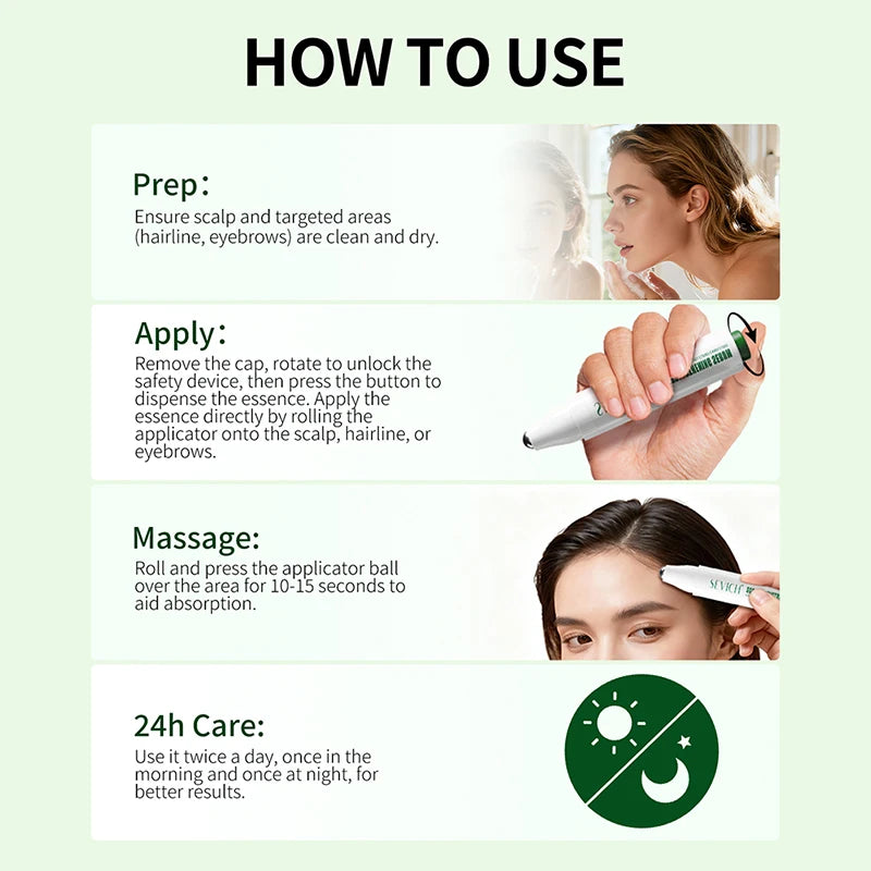 Hair Growth Essential Oil Thinning Balding Care Serum Strengthen Hair Roots For Scalp Health Care Essence Hair Loss Repair