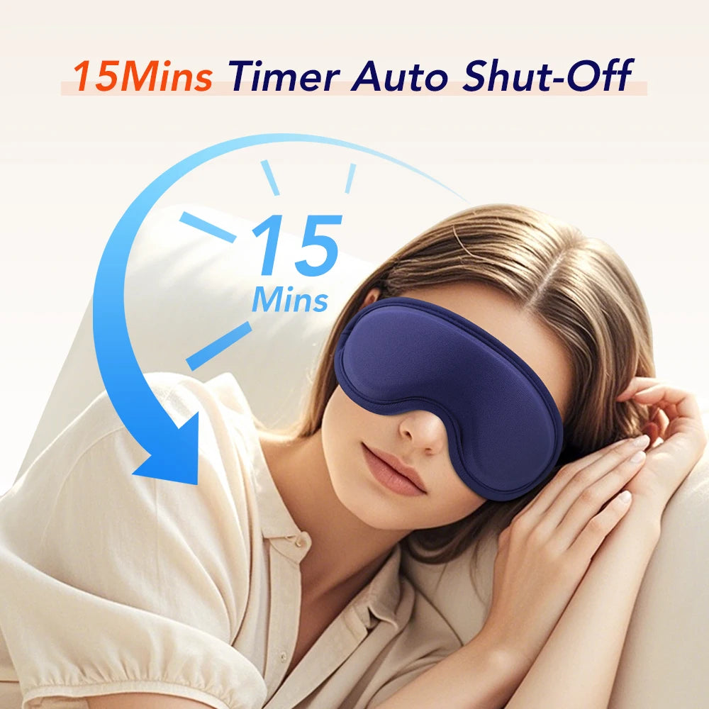 Electric Steam Eye Mask 3D Vibration Massage 5 Levels Hot Compress Smart Timing Sleep Shading Relieve Eye Fatigue Eye Care