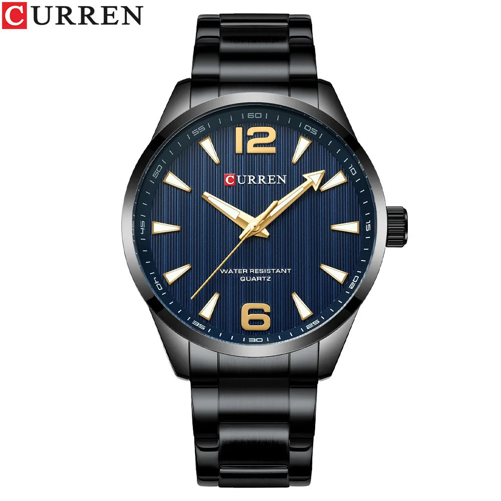 CURREN 8434 Fashion Brand Men's Watch Waterproof Night Light Elegant Business Stainless Steel Strap Mens Gift Watch reloj hombre