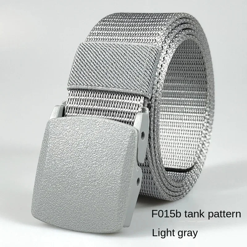Automatic Buckle Nylon Women's Belts Canvas Outdoor Travel Premium Pants Sports Non-metallic Belts for Men White Black Blue Red