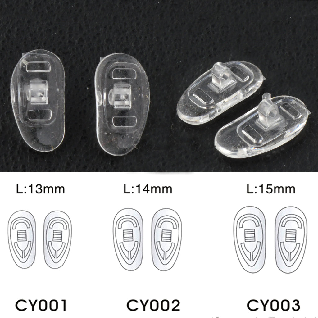 2000pcs Wholesale Eyeglasses Glasses Silicone nose pads various types & sizes eyewear nose pad part oval round