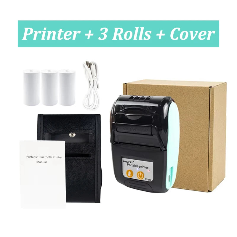 GOOJPRT 58mm Mini Thermal Receipt Printer Portable Inkless Bluetooth Ticket Bill POS Printer For Business Printing Wholesale