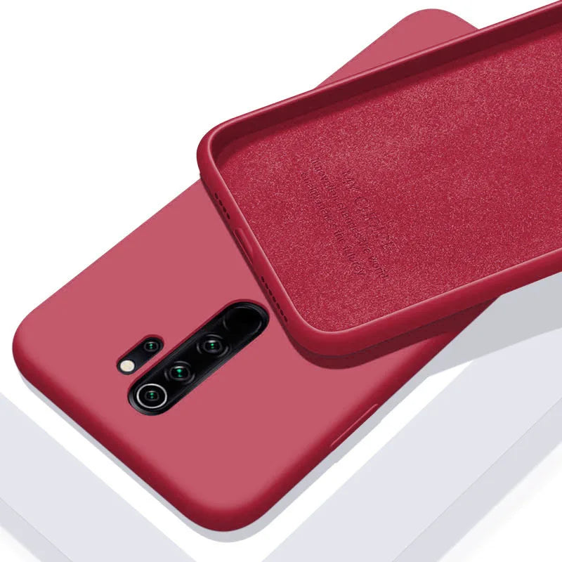For XiaoMi RedMi Note 9 9s Pro 10 11 11S 10s 10T 9T 8 8T 7 Pro 9A 9C 10C Poco X3 F3 Soft Solid Candy Cover Liquid Silicone Case