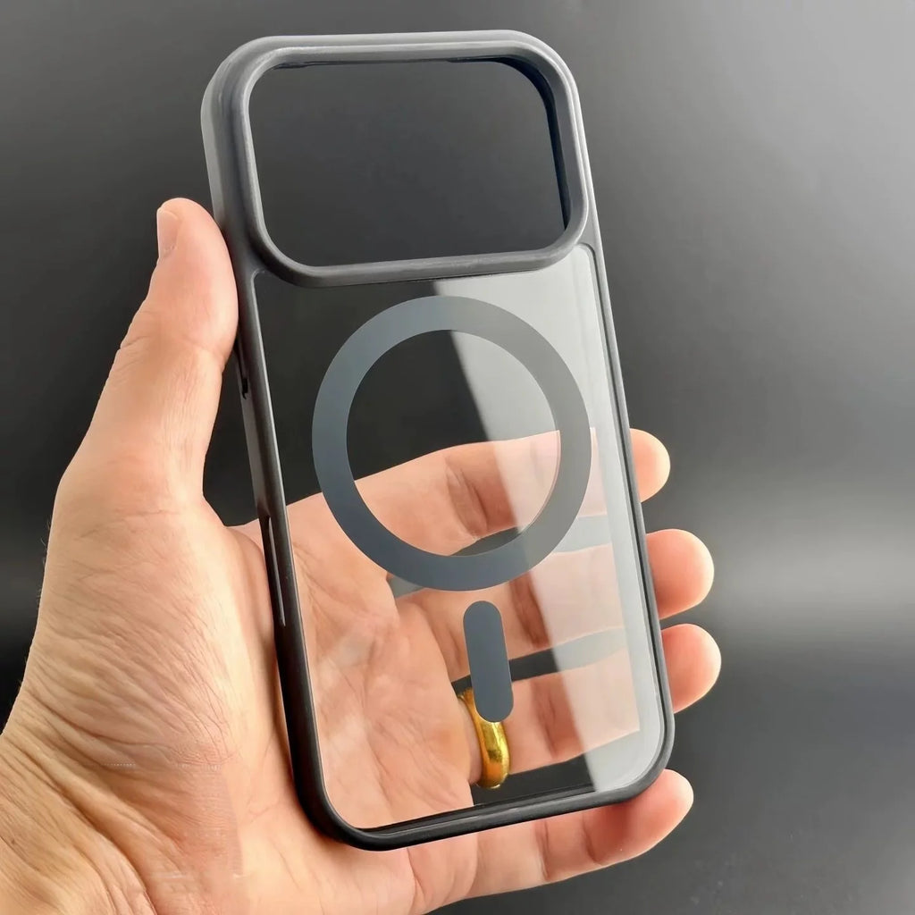 Fashion for Magsafe Wireless Charge Phone Case for IPhone 18 17 Air 16 15 14 Plus 13 12 Pro Max Transparent Acrylic Back Cover