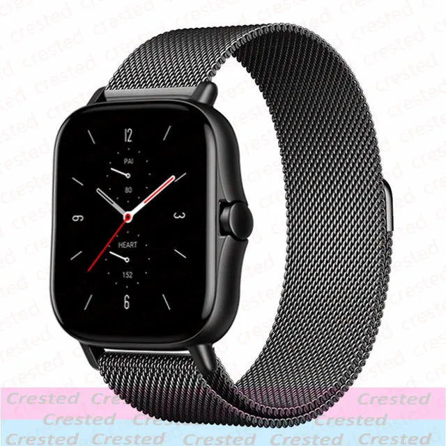 20mm/22mm Milanese band For Amazfit GTS/4/2/3/GTS2 Mini/GTR 47mm/GTR2/4/3/Pro stratos Metal Watch Bracelet Amazfit bip 5 6 strap