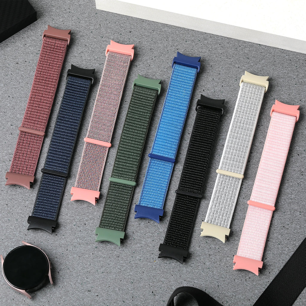 No gaps nylon Band For Samsung Galaxy Watch 6 4 Classic 5 pro 44mm 40mm 47mm 43mm 20mm Sport loop bracelet Galaxy Watch 6 Strap