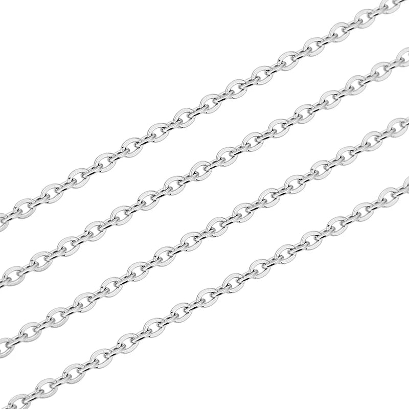 5meters Stainless Steel Link Chains Bulk Lot 1 1.5 2 2.5mm Gold Color Necklace Chains for Diy Bracelet Supplies Jewelry Making