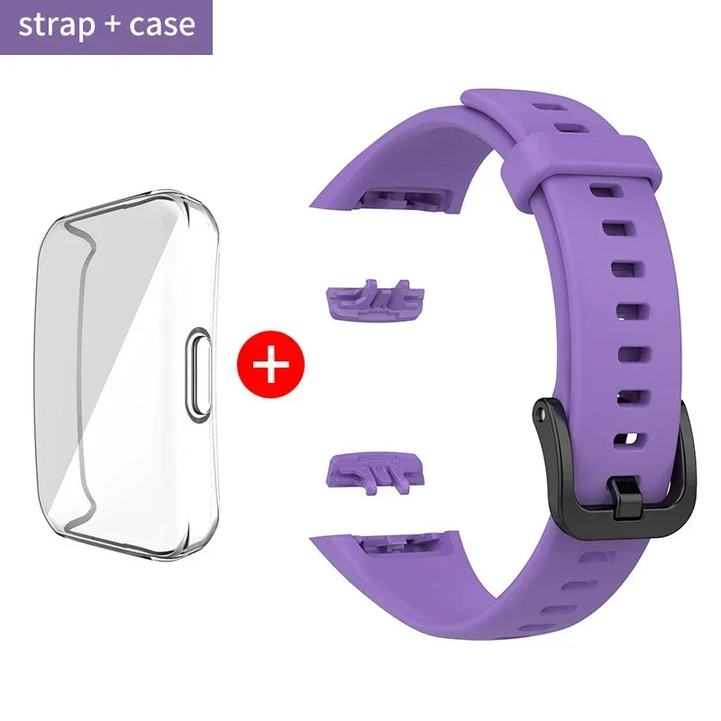 Silicone Strap For Huawei Band 6 /6 Pro Strap Smart Watch Adjustable Wristband Replacement Correa Bracelet Honor Band 6 Strap