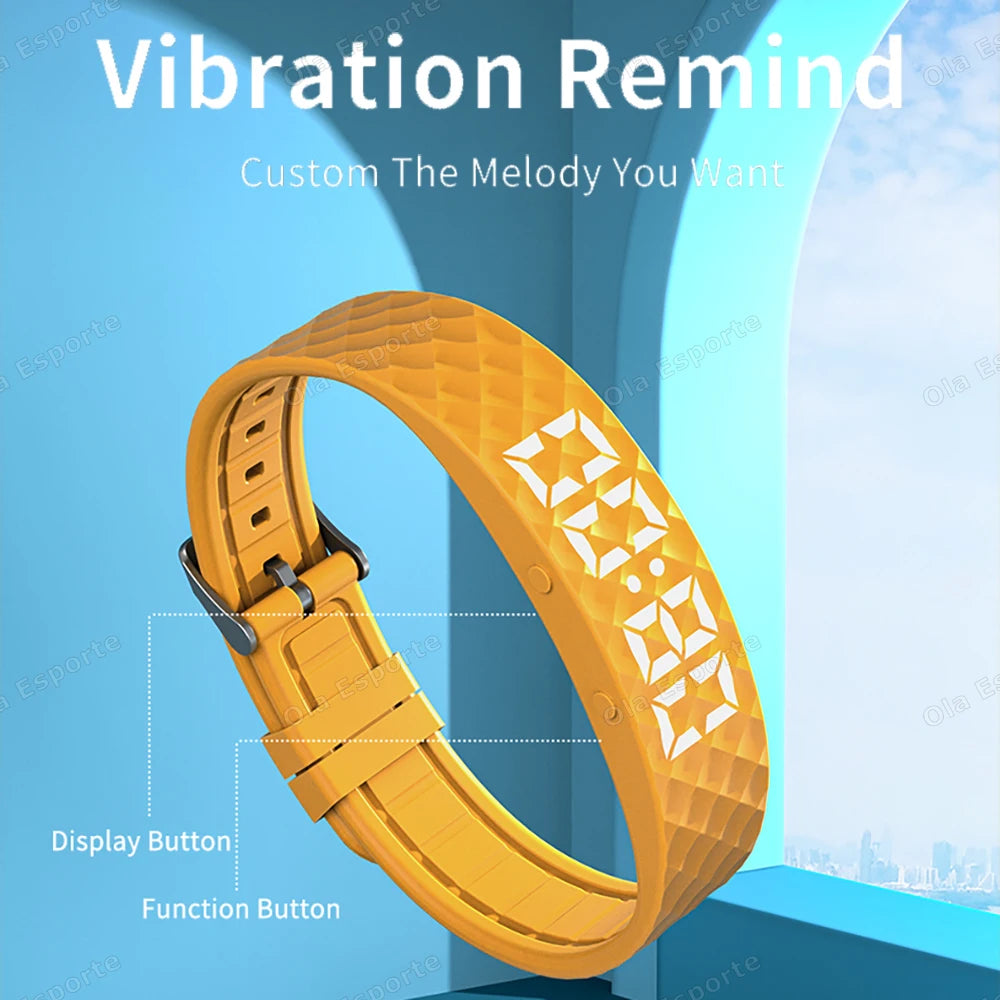 2026 New LED Digital Smart Bracelet Monitor Vibration Alarm Wristband Smart Bracelet Waterproof Smartband for Student Smart Band