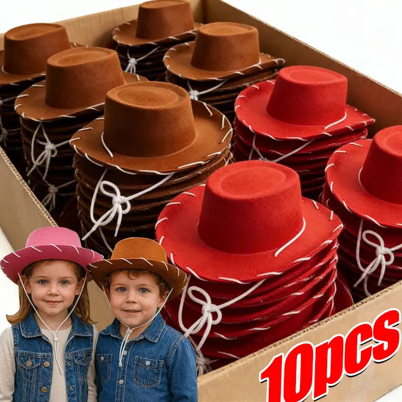 Cowboy Western Hats and Bandanas for Kids Costume Hat Accessories for Toddler Child Theme Birthday Party Halloween Costume Dress