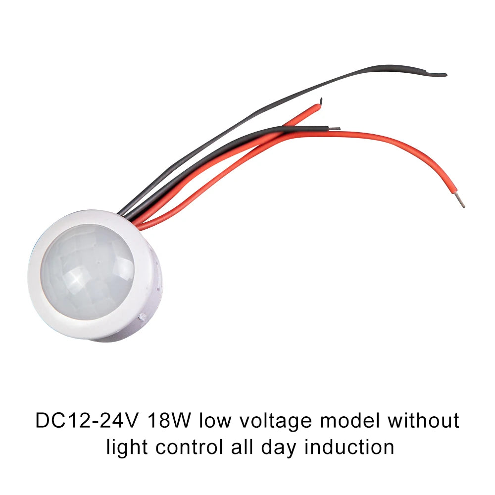 AC110-240V DC12-24V Automatic Sensor Light Switch LED PIR Infrared Motion Sensor Detection Night Light Indoor Outdoor