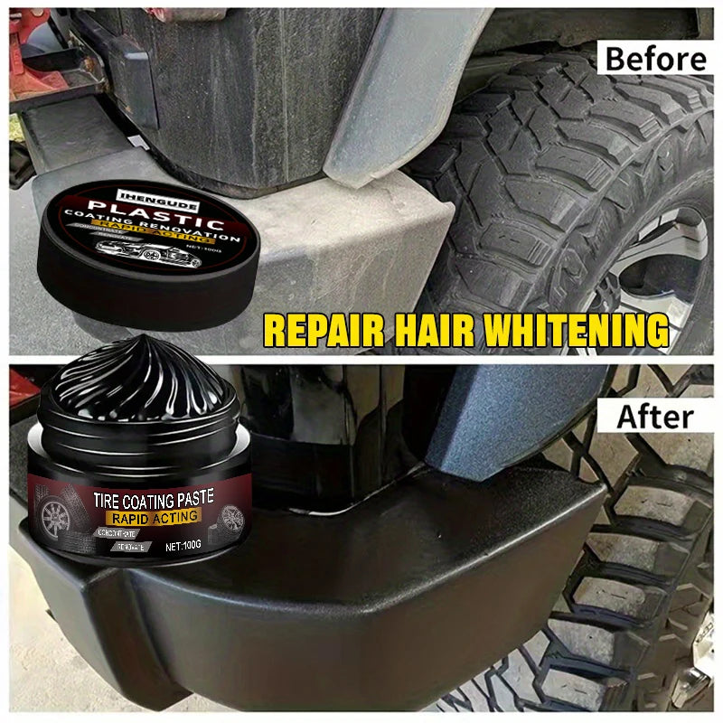 Car Interior Scratch Repair Paste - Car Scratch Repair |   Tire Shine Restoration, Black Interior and Dashboard Plastic Surface Restoration