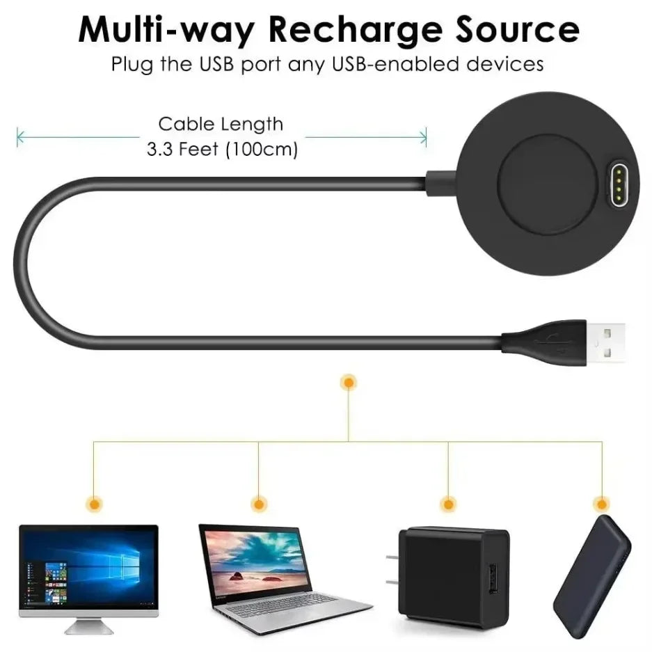 Charger Dock for Garmin Vivoactive 3 4 4S/ Fenix 5 5S 5X 6 6S 6X / Venu 2 2S Sq USB Charging Cable Stand Station