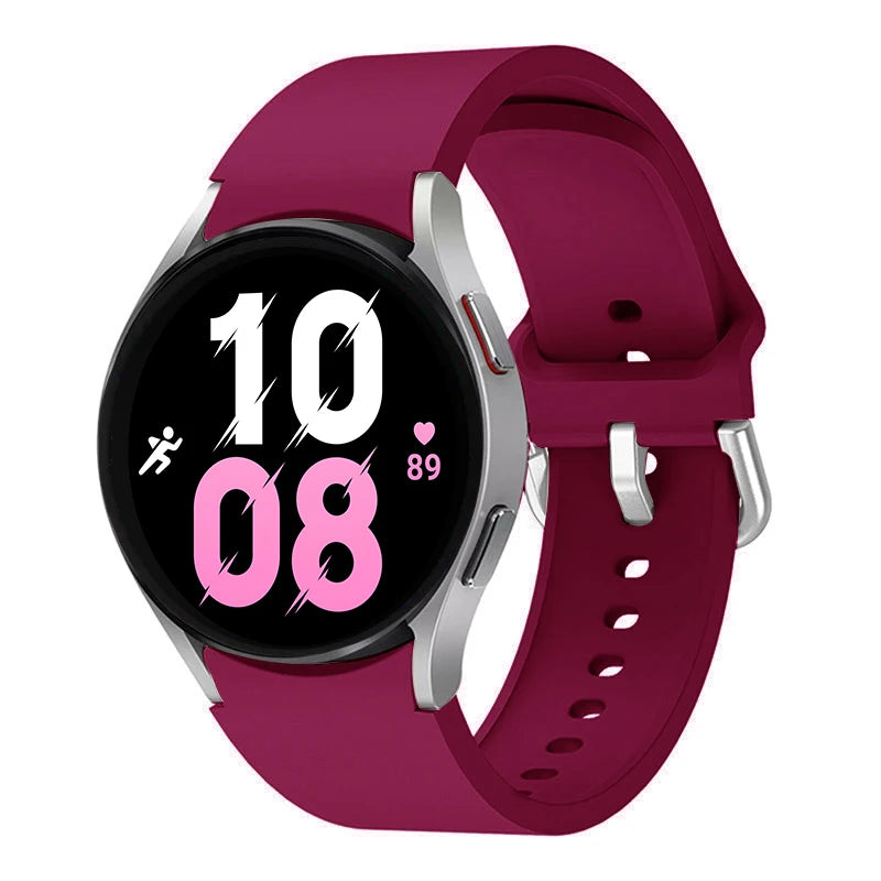 official Silicone Strap For Samsung Galaxy Watch 5 4 44mm 40mm/4Classic 46 42mm Wrist 20mm Bracelet Galaxy Watch 5 Pro 45mm Band