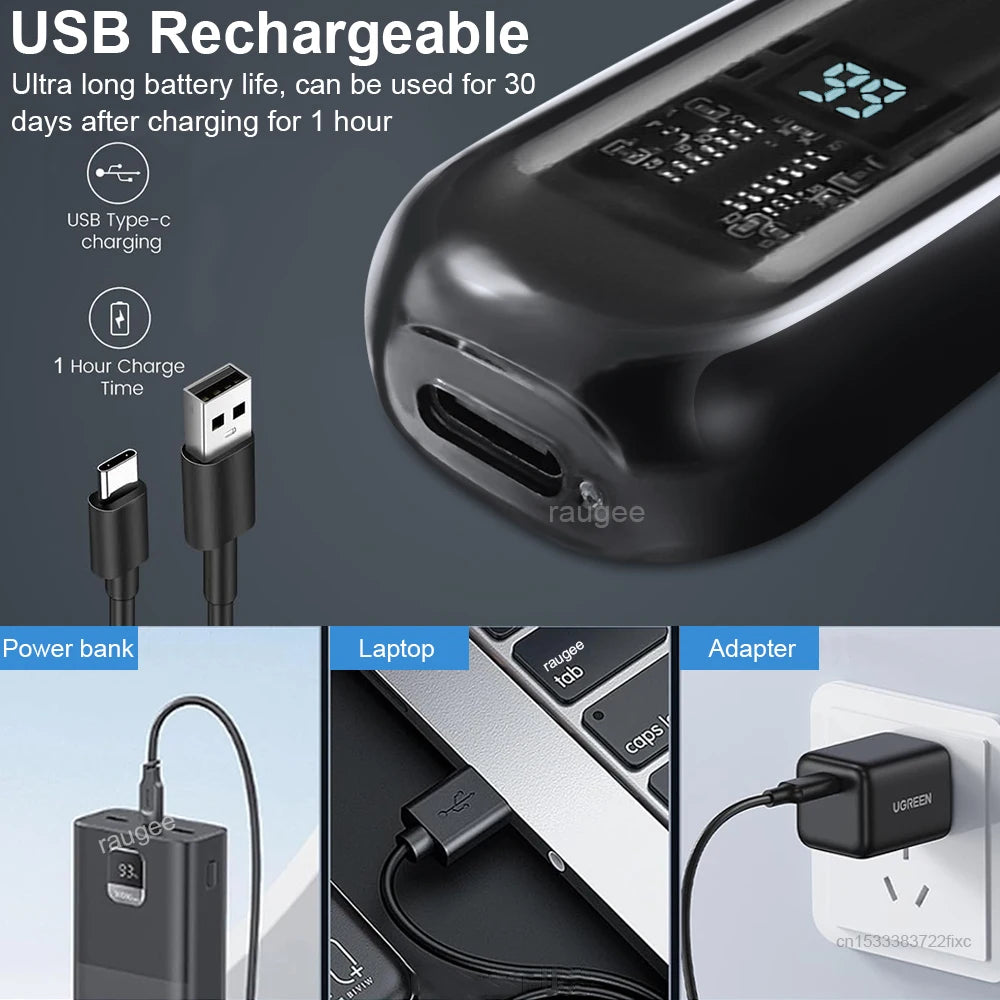 Electric Nose and Ear Hair Trimmer for Men USB Charging Nose Hair Clipper Painless Portable Mini Men's Eyebrow Nose Hair Remover