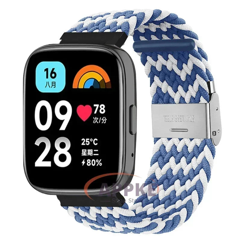 Elastic Braided Strap For Redmi Watch 5/3 Active Watchband Nylon Adjustable Quick Release Bracelet For Redmi Watch 3/5 Lite