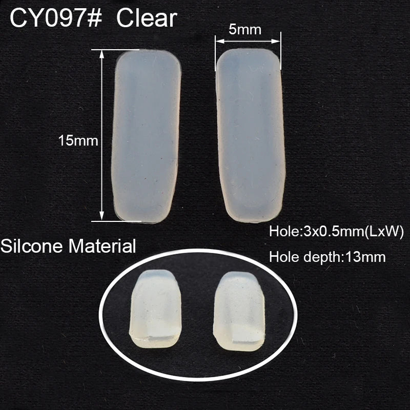 20pcs/100pcs  Eyeglasses Glasses Silicone Nose Pads Inserted Eyewear Optical Frame Nose Pad Repair Accessories