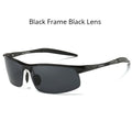AORON Driving Polarized Sunglasses Men Aluminum Magnesium Frame Sport Sun Glasses Driver Sunglass UV400 Anti-Glare