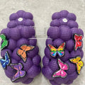 Unisex Summer Slides For Women Outdoor Close Toe Slippers Bubble Massage Litchi Sandals Brand Fashion Designer Sandals Men Clogs