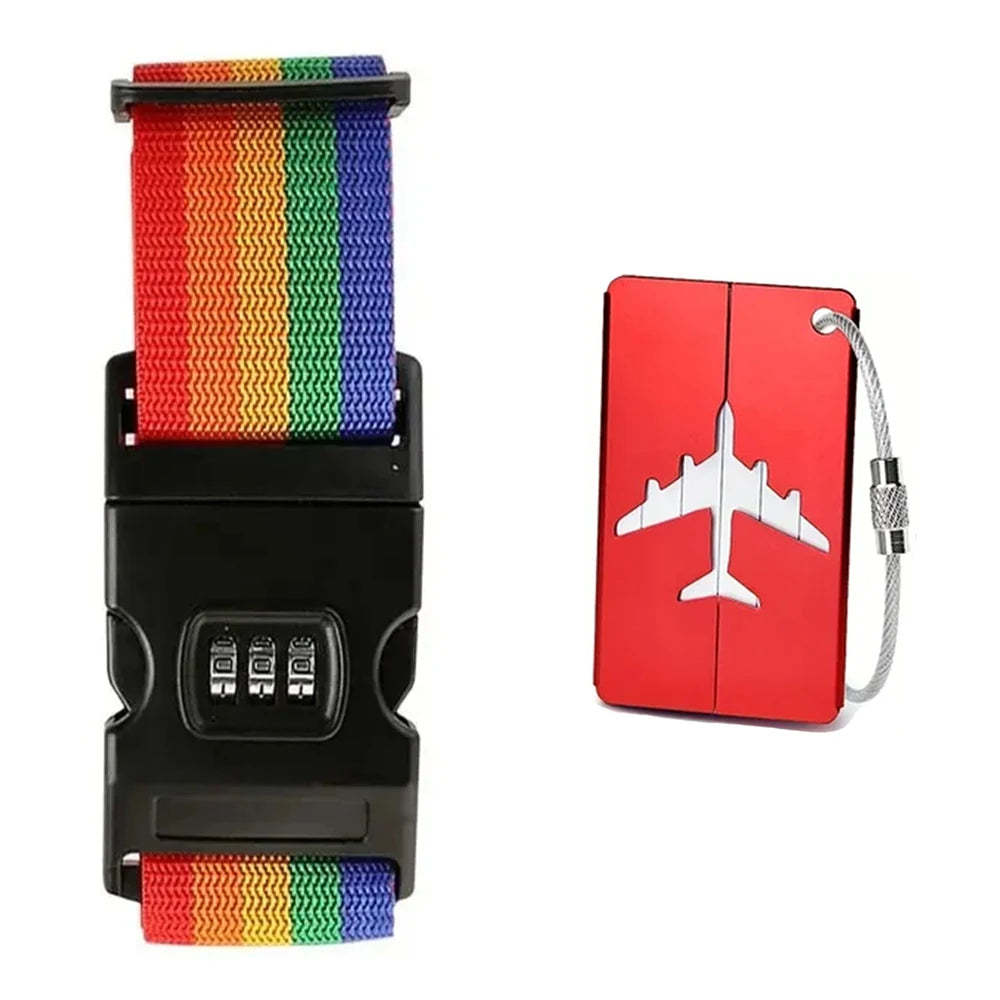 Adjustable Luggage Belts Strong Elastic Extra Safety Travel Suitcase Luggage Baggage Security Straps Tie Belt Carry On Straps