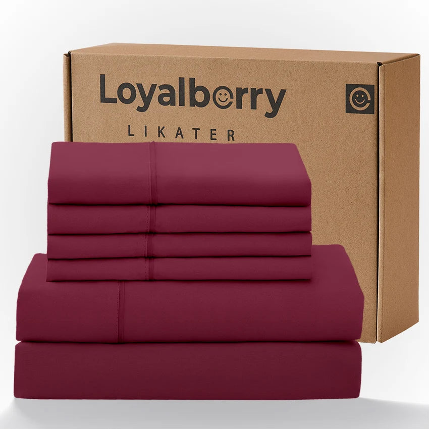 Cool & Soft Queen Size 4-Piece Bedding Set, Double-Sided Brushed Fabric, Easy Care Deep Pocket Fitted Sheet Fits Mattresses Up to 18 Inches, for Bedroom & Hotel Use, Local Warehouse Shipment, Ideal Holiday Gift