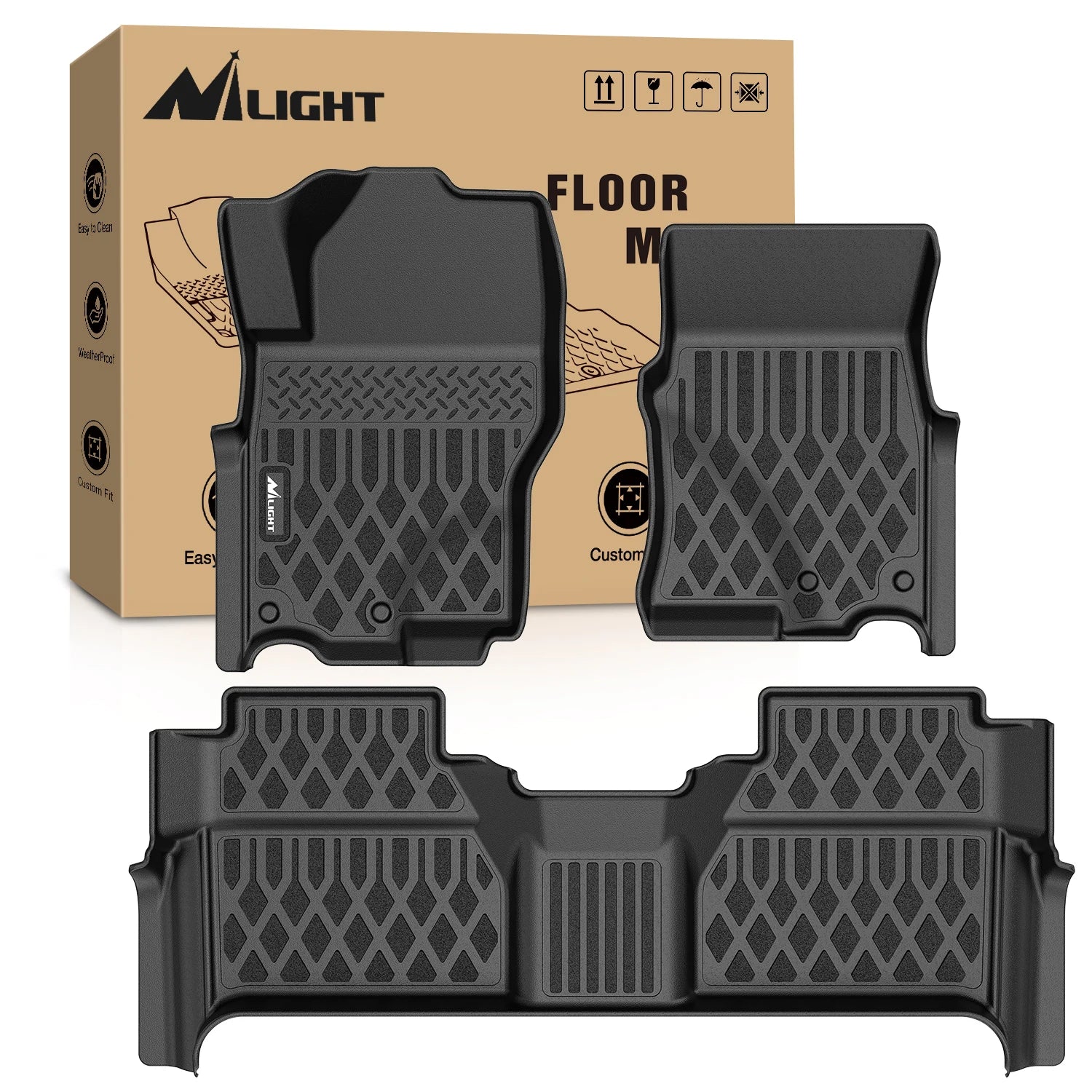 Nilight Custom Fit TPE Floor Mats All Weather Waterproof Heavy Duty Car Floor Liners for Nissan Altima 2007-2025 Rogue 2014-2025 Pathfinder 2013-2025 Murano 2019-2025 Sentra 2014-2025 Titan Titan XD Frontier Ariya Kicks Armad
