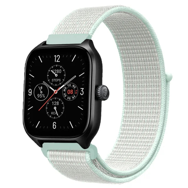 20mm 22mm Nylon Loop Strap for Amazfit GTR 47mm/GTR4 3 Pro/GTS 4 mini/3 Bracelet for Amazfit Balance 3 2/bip 5 6 Max/Stratos 2 3