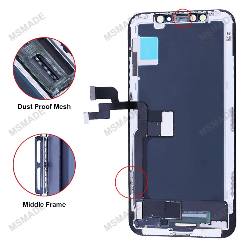 OLED For iPhone X XR XS MAX 11 11 Pro 12 Pro LCD Display With 3D Touch Screen Digitizer For iPhone 12 Mini 13 14 Plus 15 Incell