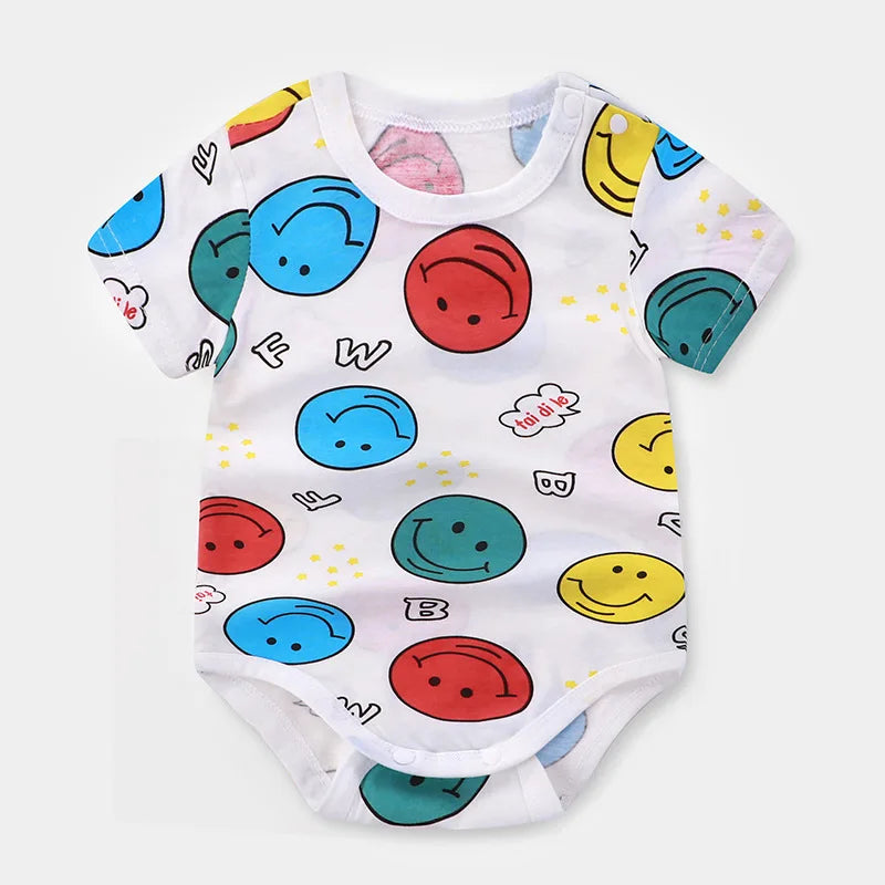 Newborn Baby Rompers Cotton Infant Body Short Sleeve baby Jumpsuit Cartoon Baby Boy Girl clothes 0-24M Crawling Baby