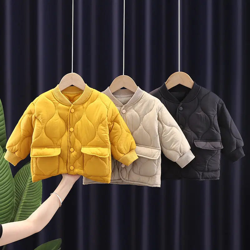 New Children Parkas Winter Jacket for Boys Girls Warm Top Coat Kids Thicken Velvet Jackets Baby Coats Soft Casual Outerwear