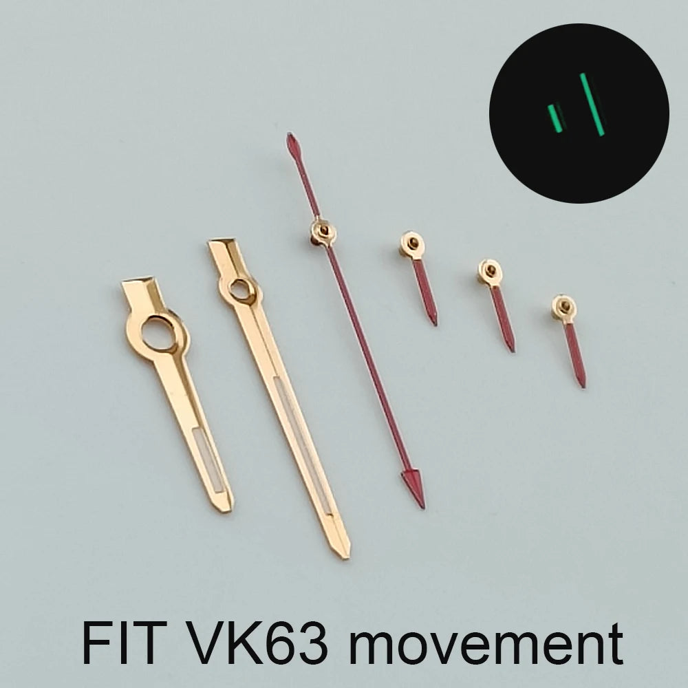 Watch Hands Accessories Hands for VK63 Quartz Movement Watch Accessories Watch Parts for Wristwatches