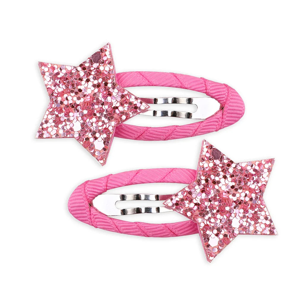 Cartoon Animal Fruit BB Hair Clips for Girls Cute Sequin Droplet Design Snap Barrettes Toddler Daily Headwear Accessory