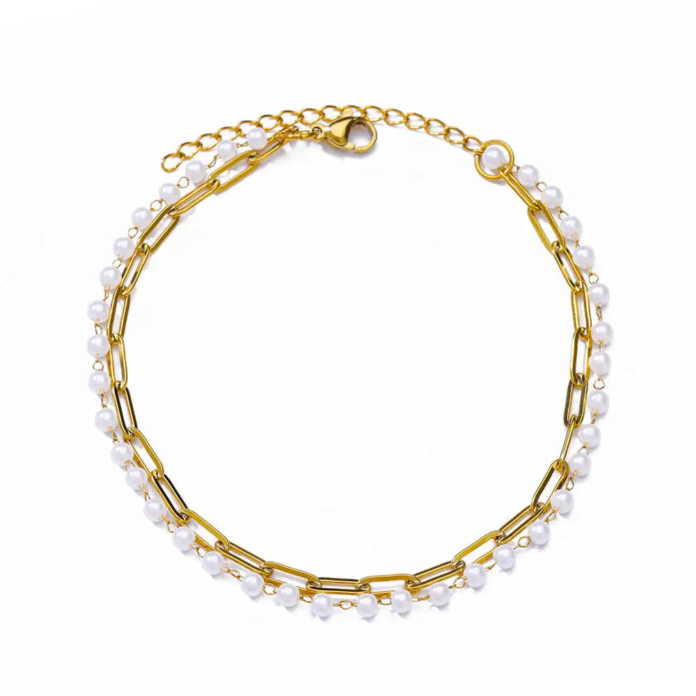 Colorful Boho Drops Anklets For Women Gold Color Stainless Steel Geometric Anklet Luxury Wedding Aesthetic Summer Jewelry Gift