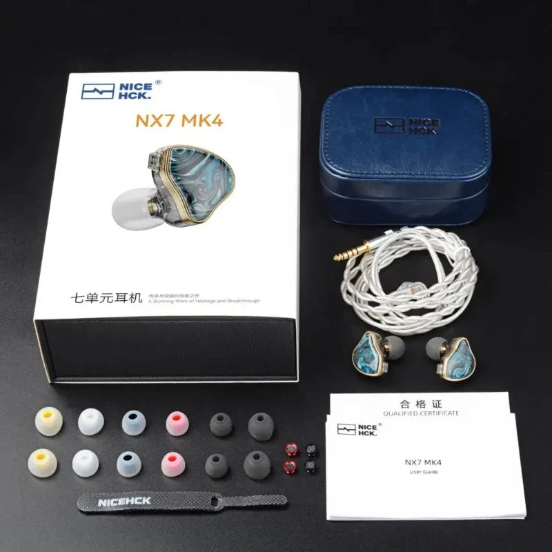 NICEHCK NX7MK4 MK4 7 Driver Units HIFI In-Ear Wired Earphones Hybrid Audiophile IEMs with Replaceable Tuning Filters