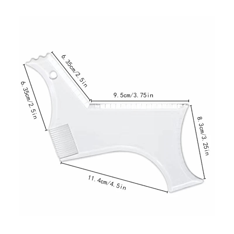 Men Beard Styling Template Stencil Beard Comb for Men Lightweight and Flexible Fits All-In-One Tool Beard Shaping Tool