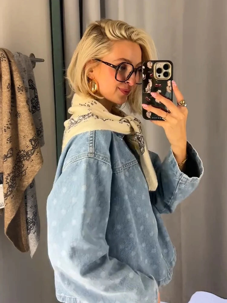 Fashion Printed Knitted Women's Scarf Triangle Shape Soft Breathable Decorative Neck Wrap Chic 2026 Autumn New Daily Ladies Wear