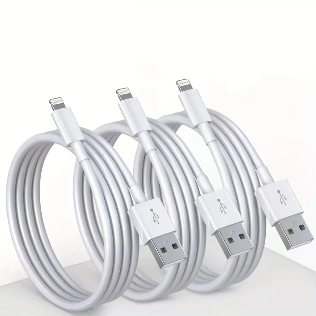 MFi Certification 3PCS USB To Lightning Cable For iPhone 14 13 12 Pro Max X XS XR 8 7 Plus iPad 2.4A Fast Charger Data Wire Cord