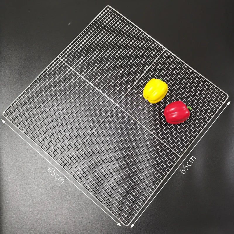 Stainless Steel 304 Food Grade 15-70CM Rectangle BBQ Barbecue Grill Wire Grid Mesh Net