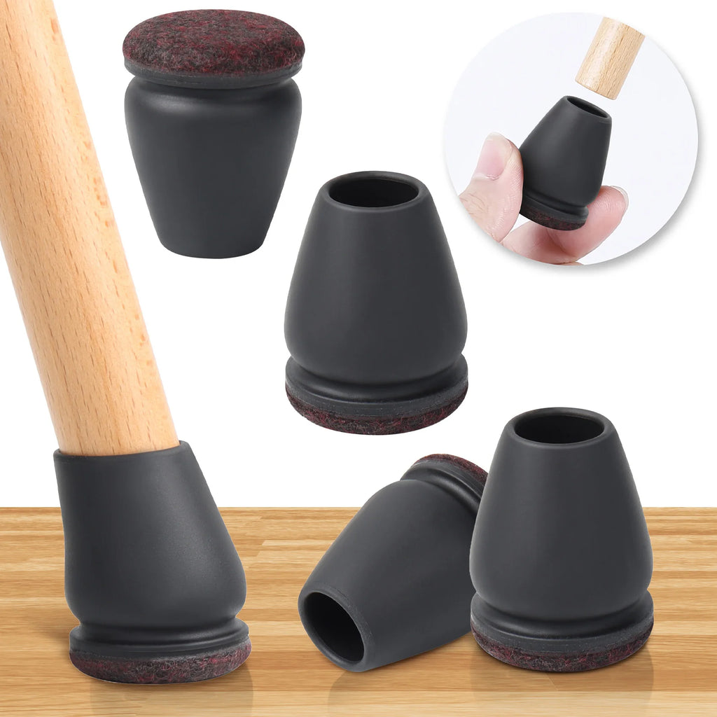 16PCS Silicone Chair Legs Pads Non-Slip Felt Chair Feet Caps Furniture Floor Protectors No Scratches Reduce Noise Home Decor