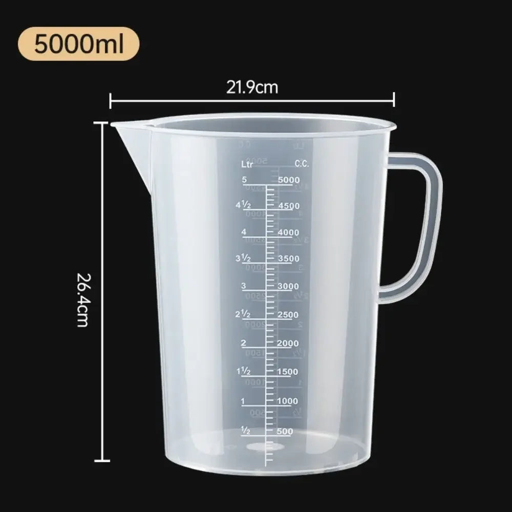 100-5000ml Thickened Plastic Measuring Cup with Scale Food Grade Measuring Cup Experimental Measuring Cup Beaker Plastic Cup