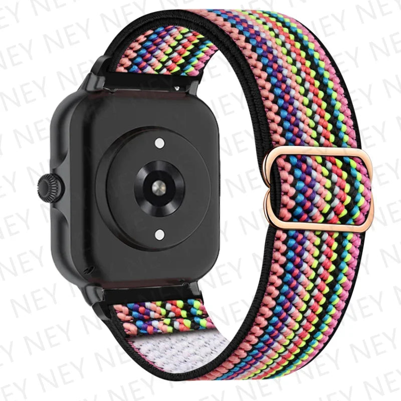 Shiny Elastic strap For Amazfit gts 4-3-2-2e-mini/bip-U-S-lite/Stratos 2 20mm/22mm band Bohemian Pride bracelet gtr-4-3-3pro-2e
