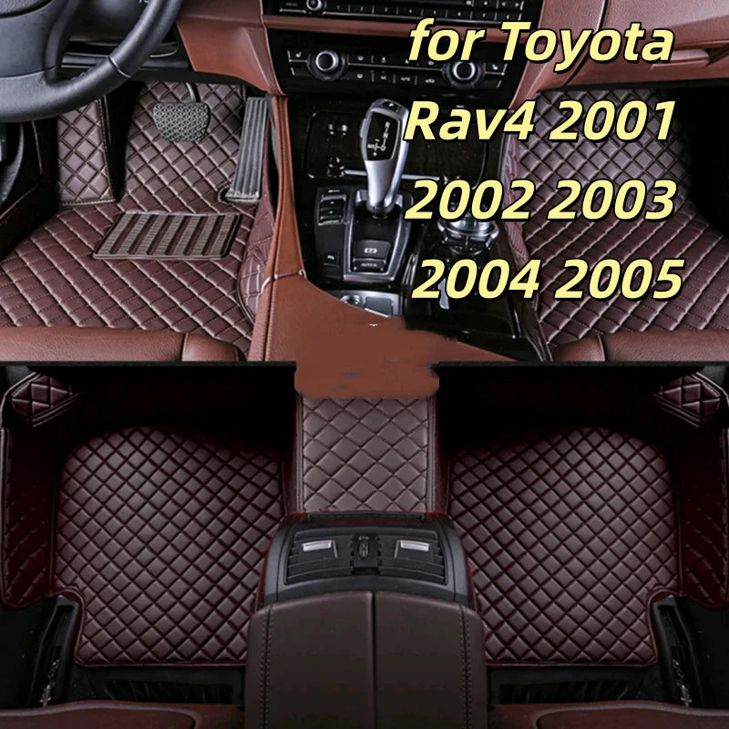 Accessories Auto Leather Carpet Pads for Toyota Rav4 2001 2002 2003 2004 2005 Custom Car Floor Mats Vehicle Foot Mat Rugs