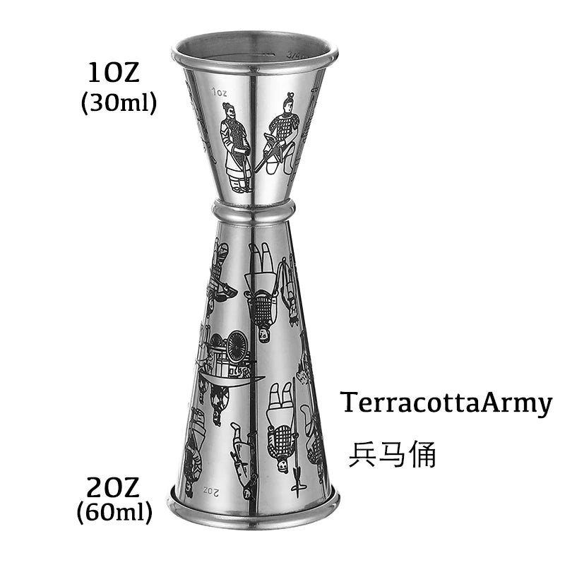 Double Jigger for Bartending, Cocktail Jigger 2 oz 1 oz | Cocktail Measuring Cup Japanese Jigger Shot Measure Jiggers